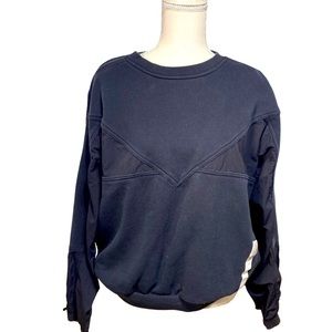 Retro Adidas Crewneck Black Sweatshirt Size Med- Large